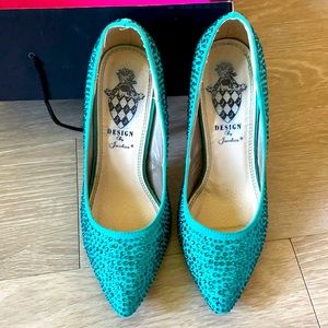 Suede pointed toe heels